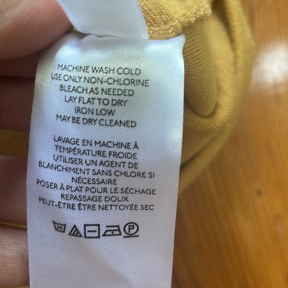 Anthropologie Maeve Stephi Cross Back Knit Sleevless Top Mustard Yellow Small - Picture 4 of 8